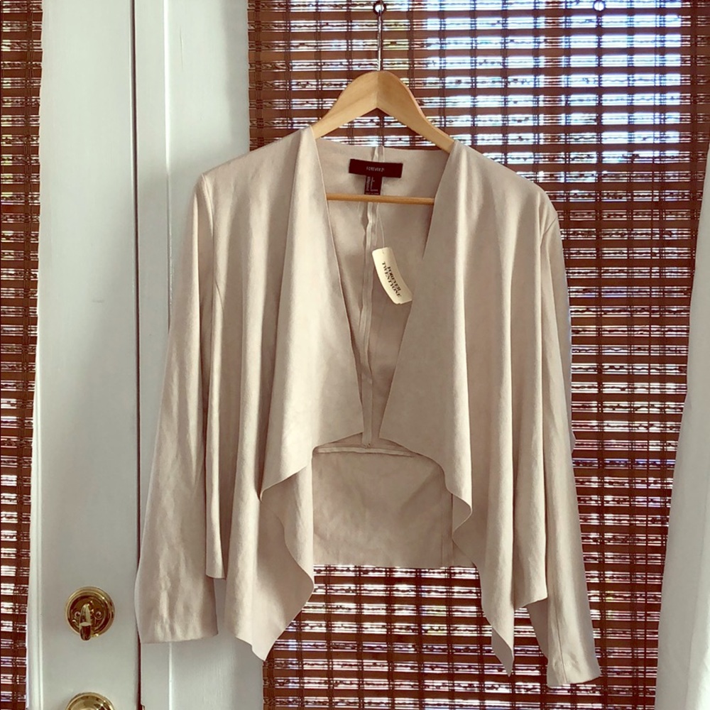 Faux suede casual jacket